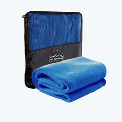 PRO OUTDOOR - Toallon Microfibra Terry Azul