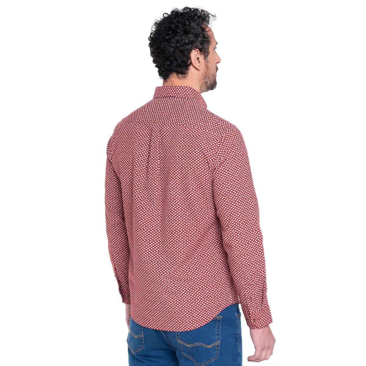 KOTTING - Camisa Manga Larga Oxford Slim Fit Estampada KOTTING