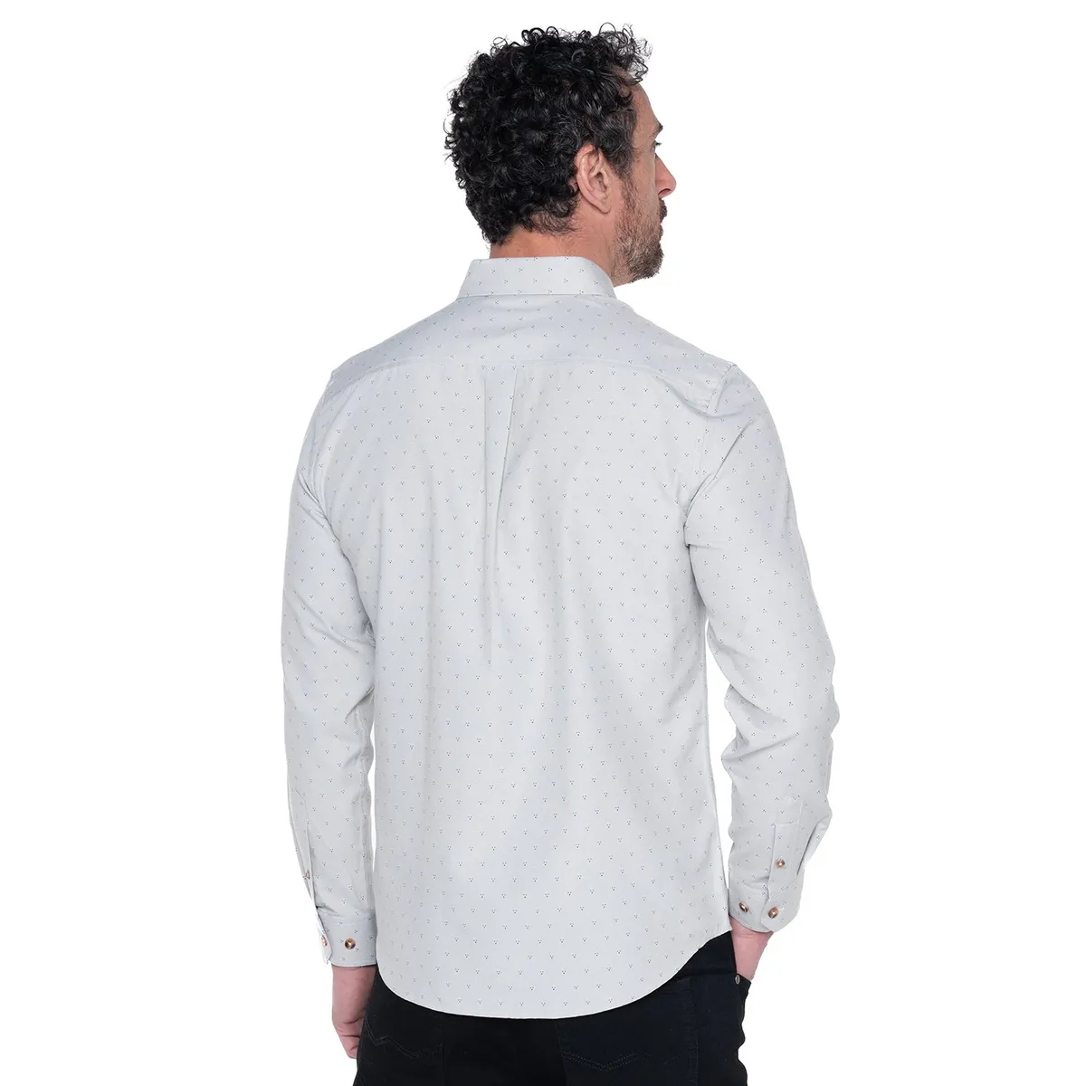 KOTTING - Camisa Manga Larga Oxford Slim Fit Estampada KOTTING
