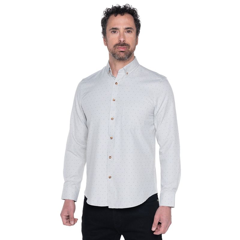 KOTTING - Camisa Manga Larga Oxford Slim Fit Estampada KOTTING