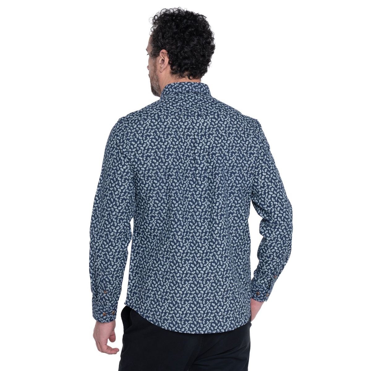 KOTTING - Camisa Manga Larga Oxford Slim Fit Estampada KOTTING_.