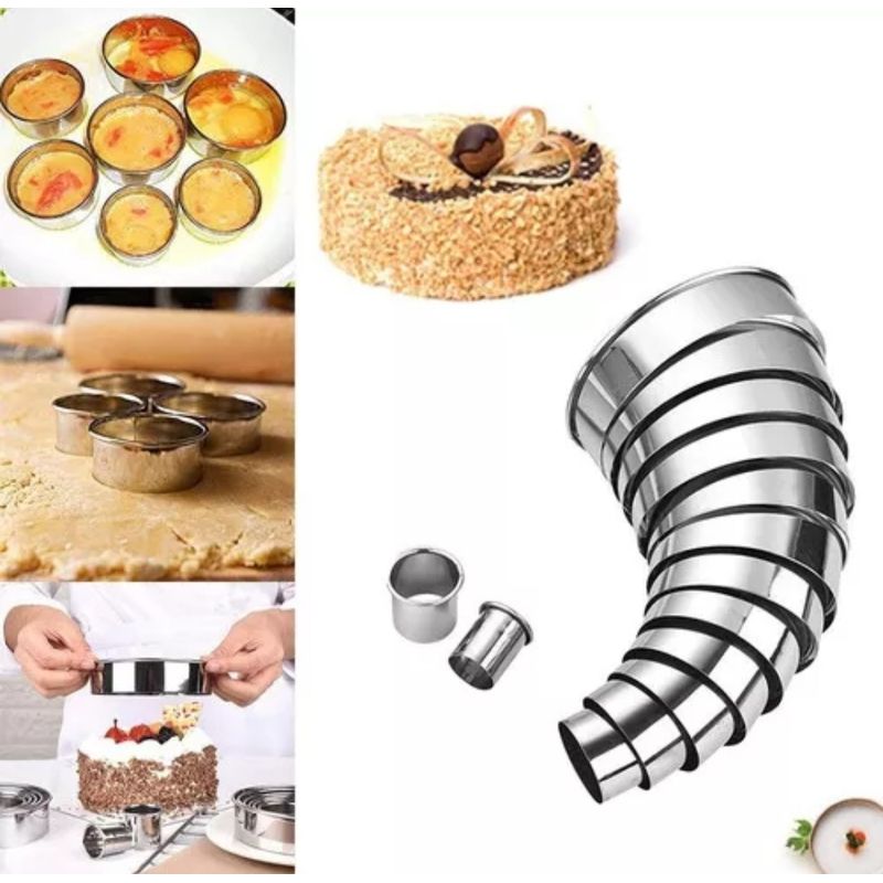 GENERICO - Cortador De Galletas Circular Pack De 14 Unidades