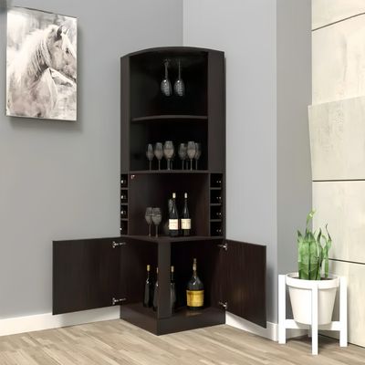 Imagen 2 del producto Bar Esquinero Madera 180 cm con 4 Niveles Marrón Rústico