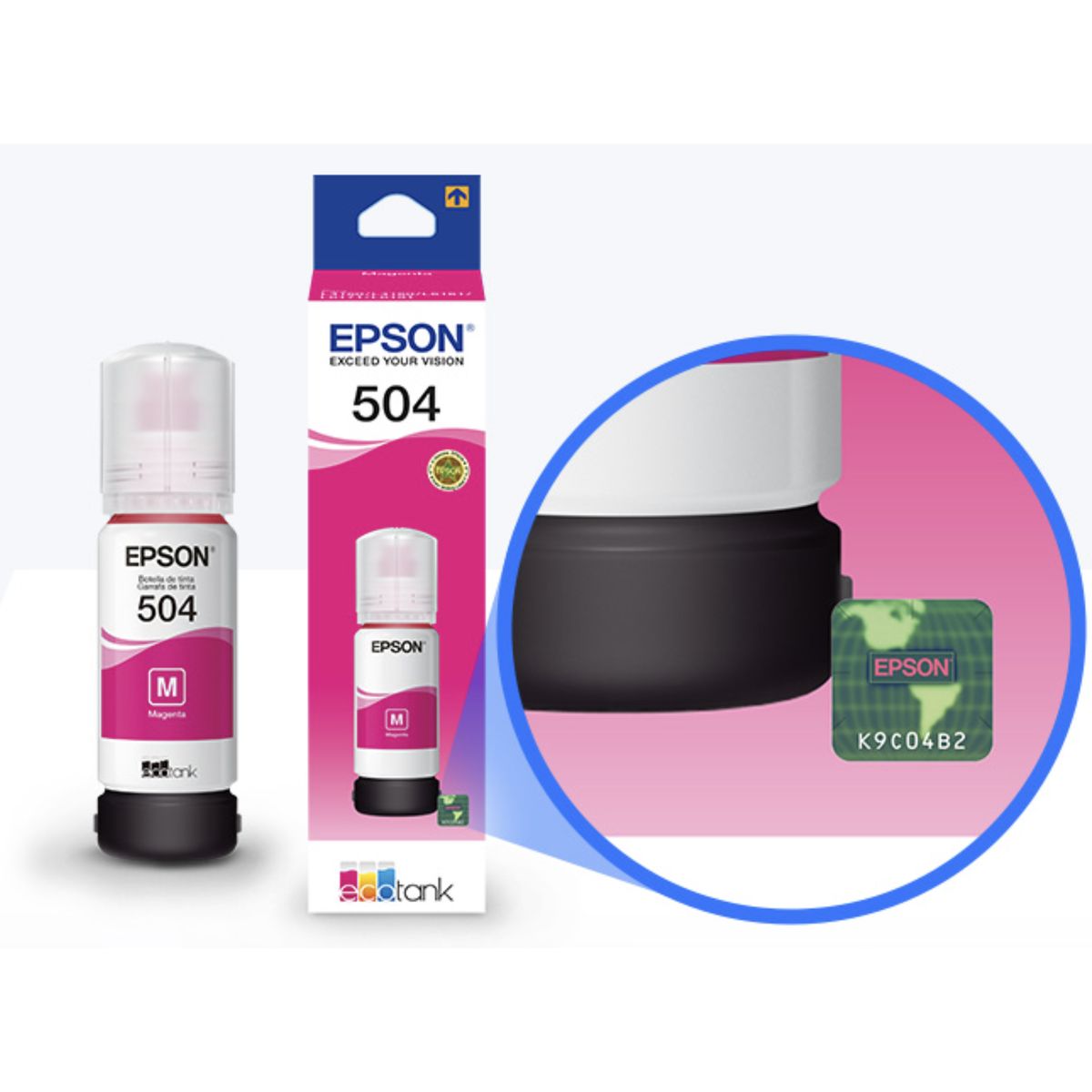 EPSON - Botella De Tinta Epson T504 Cian  70 LM L4150 L4160 L6161