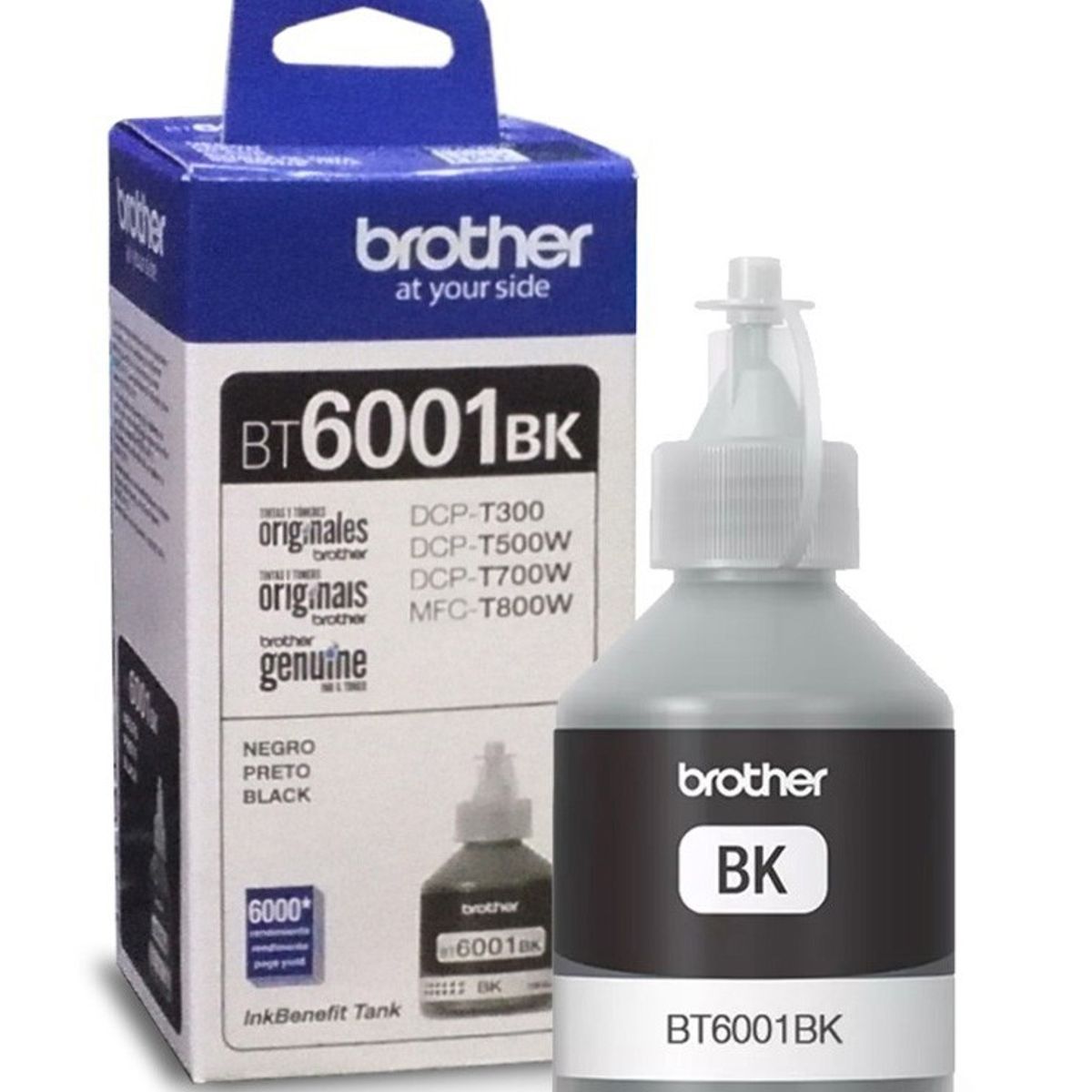BROTHER - Botella de Tinta Brother Btd6001 Negra 108ML Alto Rendimiento