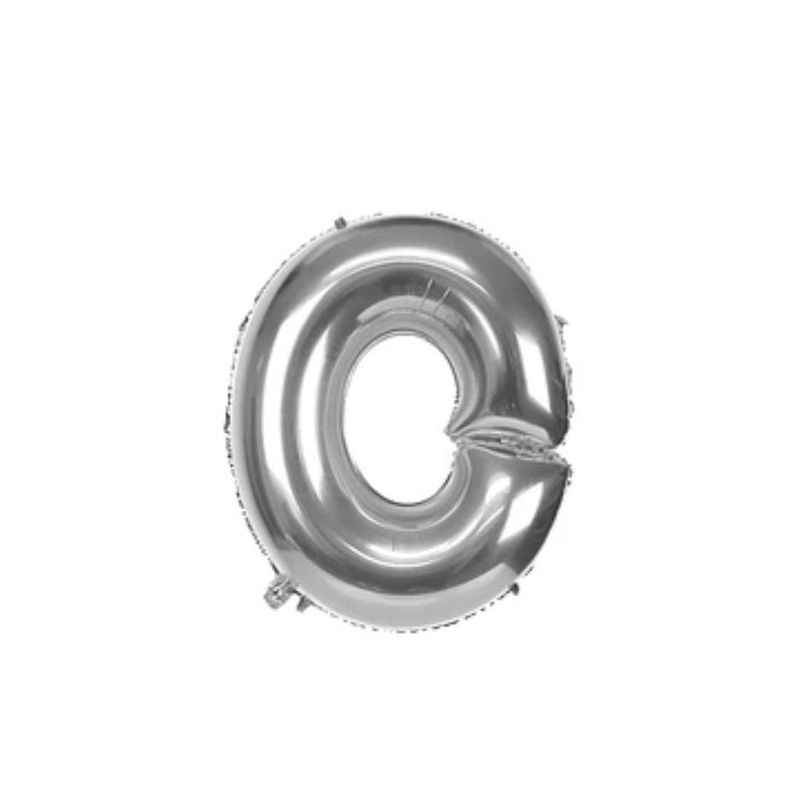 GENERICO - Globo Letra O Plata 16 pulgadas