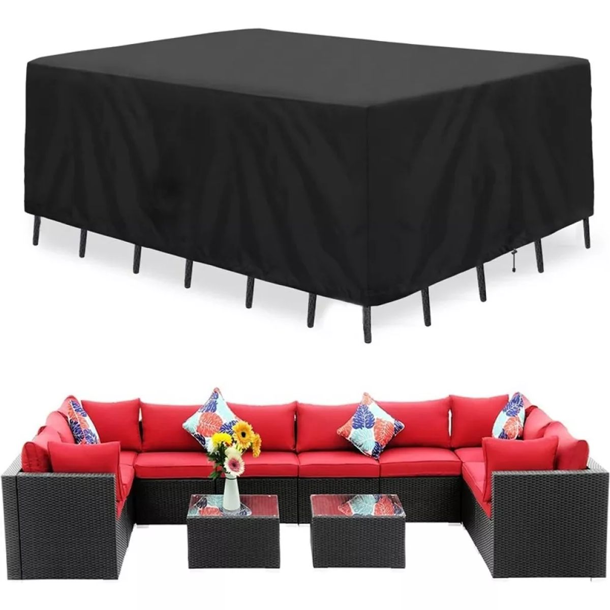 MUNDO MAGIA - Funda Cubierta Mesa Jardin Exterior Impermeable 250x250cm