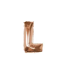 GENERICO - Globo Letra L Oro Rosa 16 pulgadas