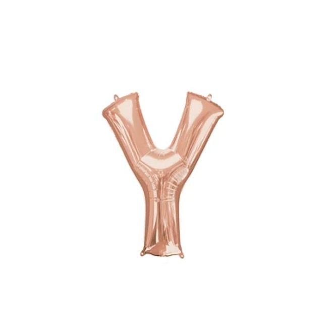 GENERICO - Globo Letra Y Oro Rosa 16 pulgadas
