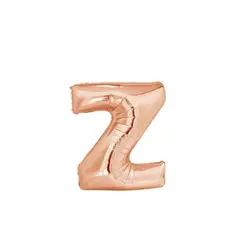 GENERICO - Globo Letra Z Oro Rosa 16 pulgadas