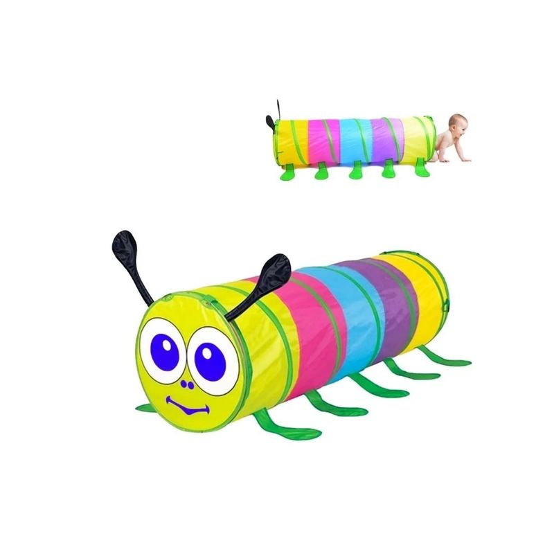GENERICO - Túnel Carpa Multicolor Oruga Colores