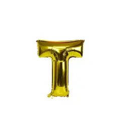 GENERICO - Globo Letra T Dorado 30 pulgadas