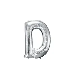 GENERICO - Globo Letra D Plateado 30 pulgadas