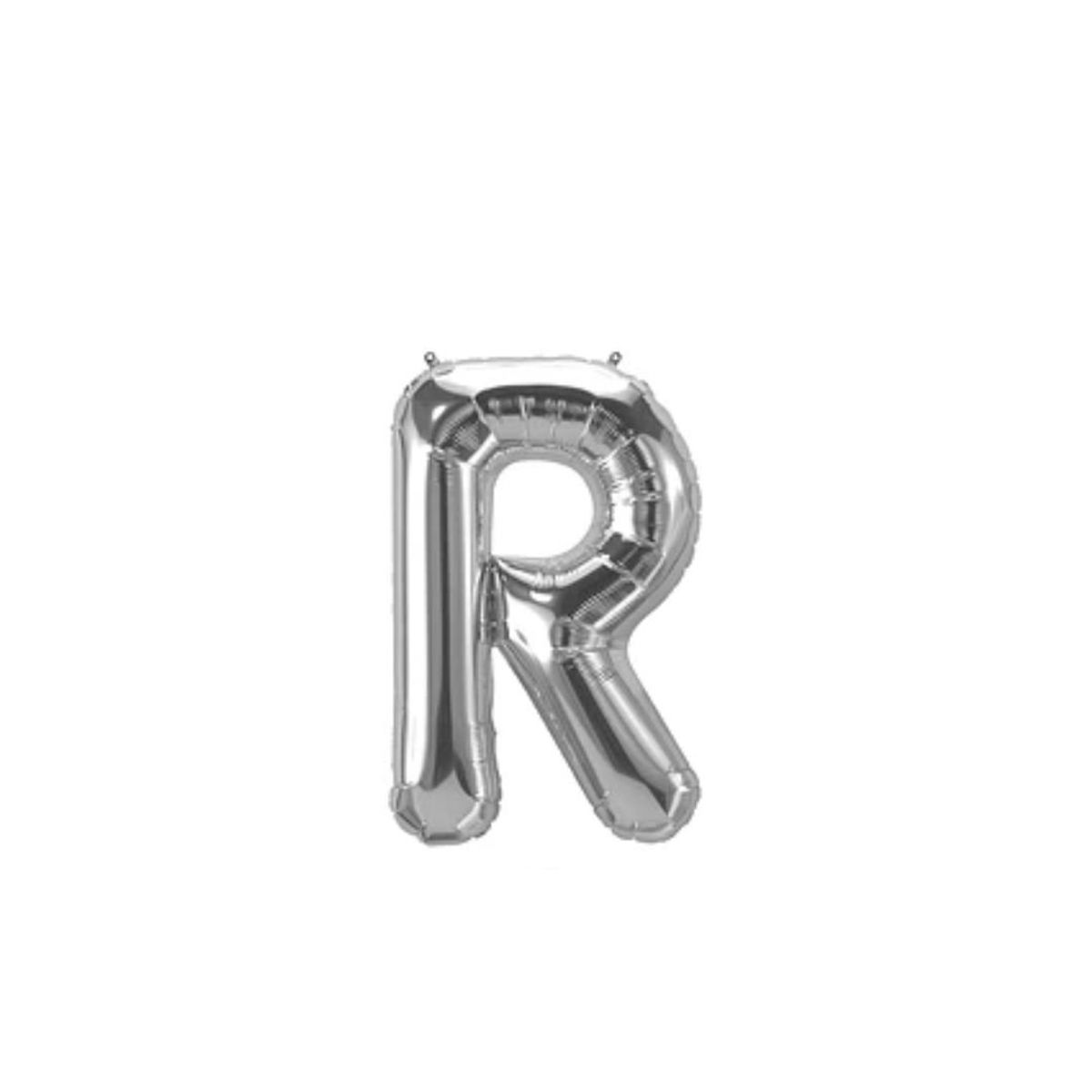 GENERICO - Globo Letra R Plateado 30 pulgadas