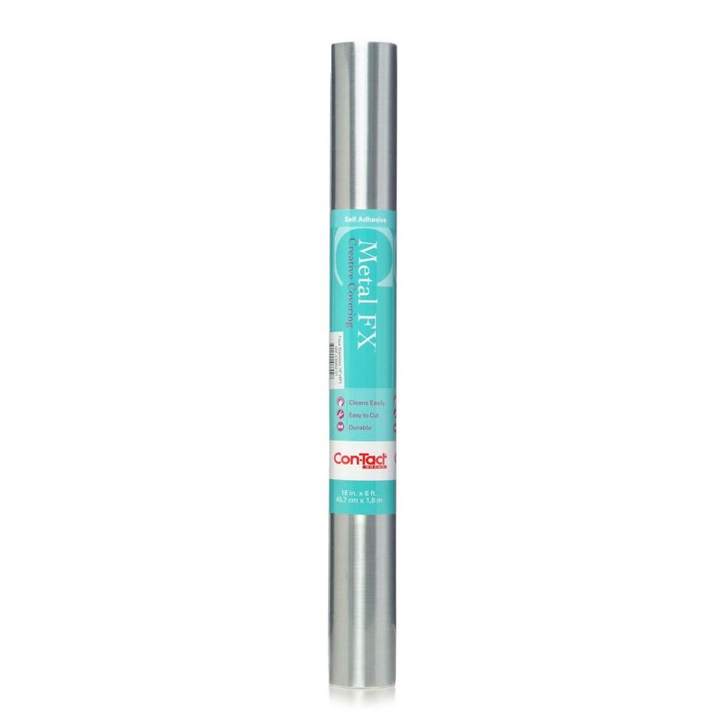 CONTACT - Rollo De Papel Adhesivo Con-tact Metalizado 45x182cm Acero Inox