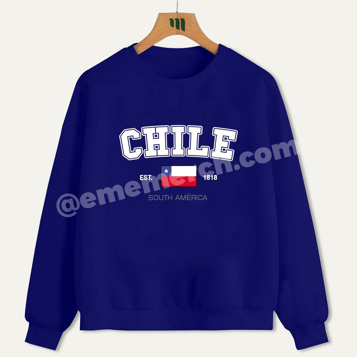 GENERICO - Eme Merch Poleron Chile Est. 1818
