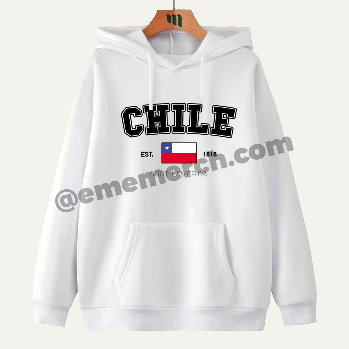 GENERICO - Eme Merch Poleron Chile Est. 1818