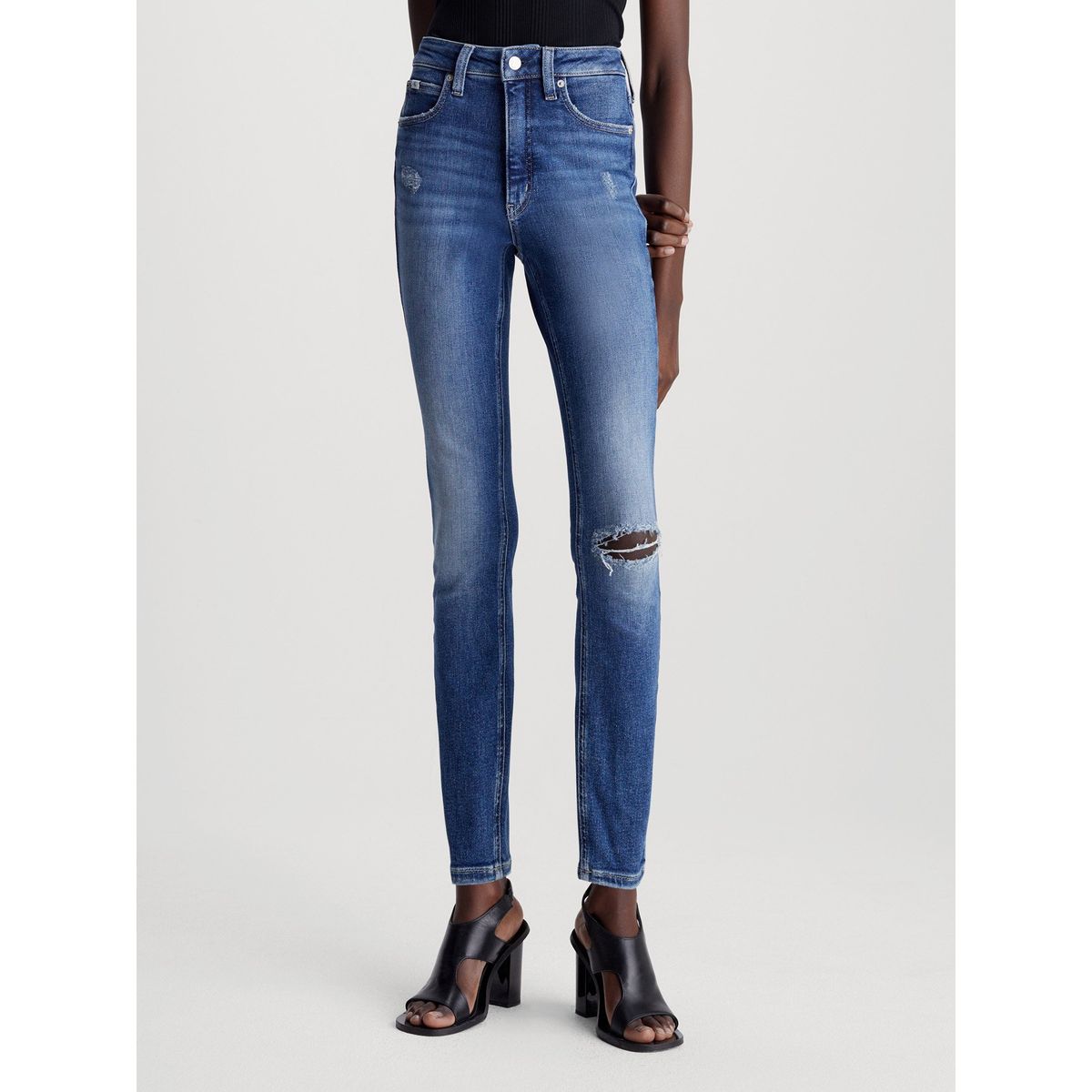 CALVIN KLEIN - Jeans High Rise Skinny Azul Calvin Klein