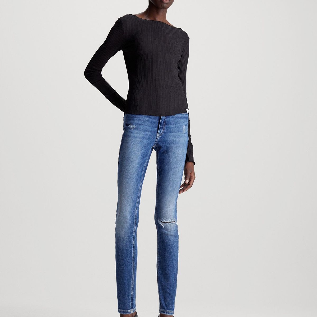 CALVIN KLEIN - Jeans High Rise Skinny Azul Calvin Klein
