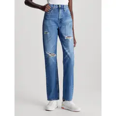 CALVIN KLEIN - Jeans High Rise Straight Azul