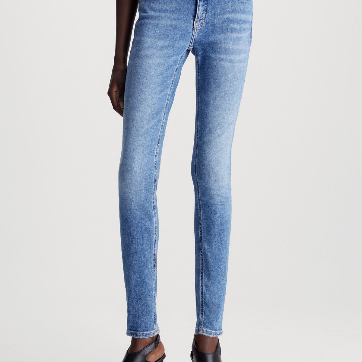 CALVIN KLEIN - Jeans Mid Rise Skinny Azul Calvin Klein