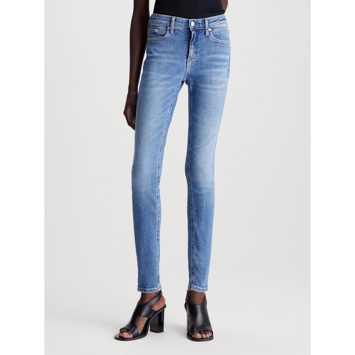 CALVIN KLEIN - Jeans Mid Rise Skinny Azul Calvin Klein