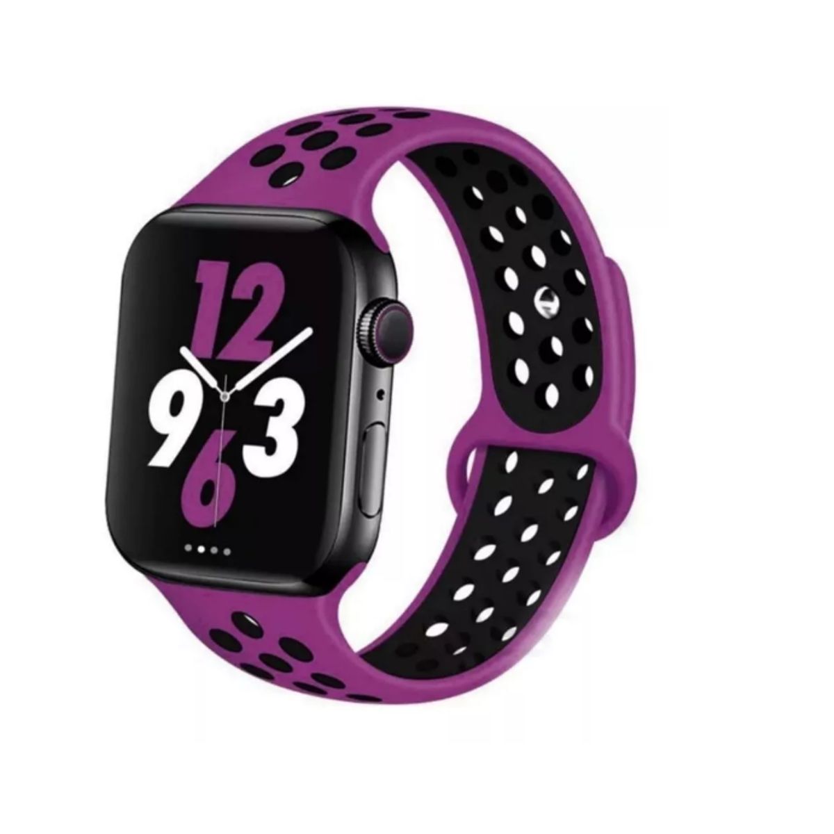 GENERICO - Correa Silicona Diseño De Hoyos Para Apple Iwatch 424445mm