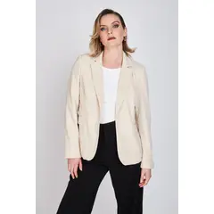 WOMAN BY ECLIPSE - Blazer Clásico Leticia Beige