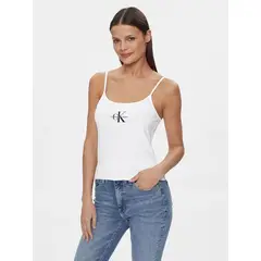 CALVIN KLEIN - Polera Monologo Strappy Blanco