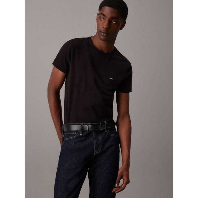 CALVIN KLEIN - Polera Stretch Slim Fit Negro Calvin Klein