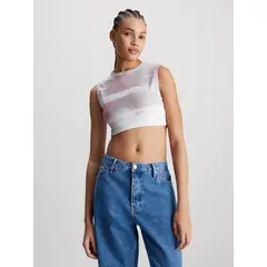 CALVIN KLEIN - Polera Aop Cropped Multicolor