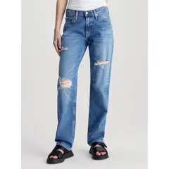 CALVIN KLEIN - Jeans Low Rise Straight Azul
