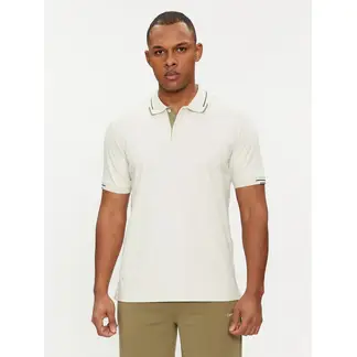CALVIN KLEIN - Polo Smooth Cotton Block Blanco