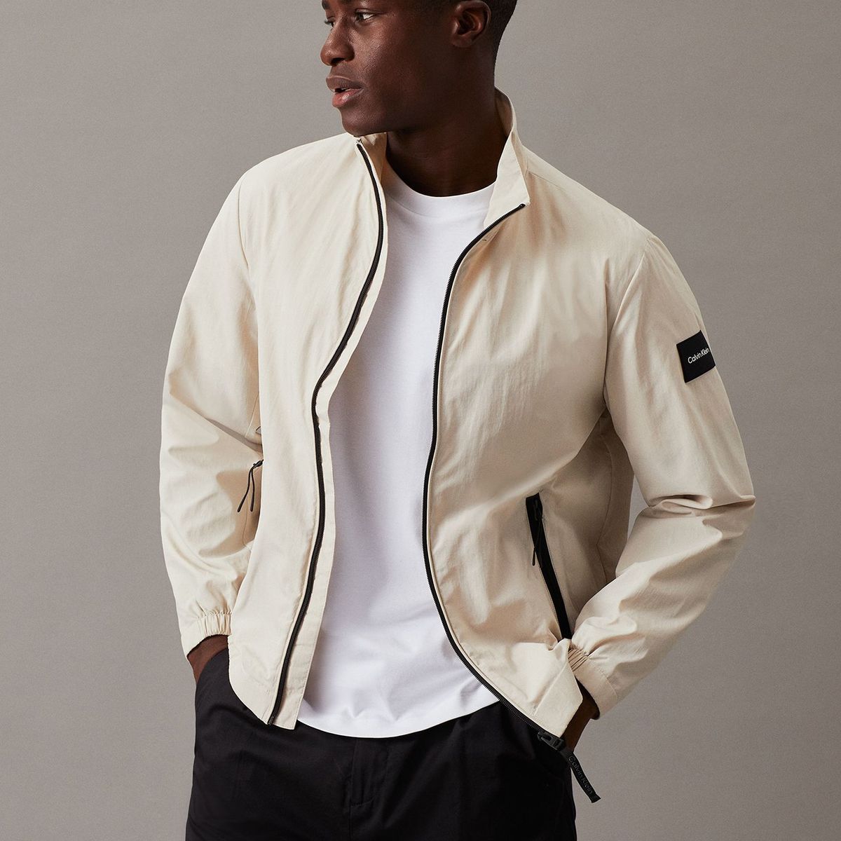 CALVIN KLEIN - Chaqueta Recycled Crinkle Beige Calvin Klein ACE