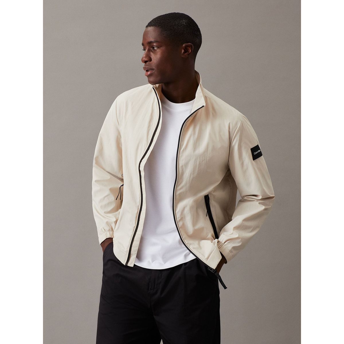 CALVIN KLEIN - Chaqueta Recycled Crinkle Beige Calvin Klein ACE