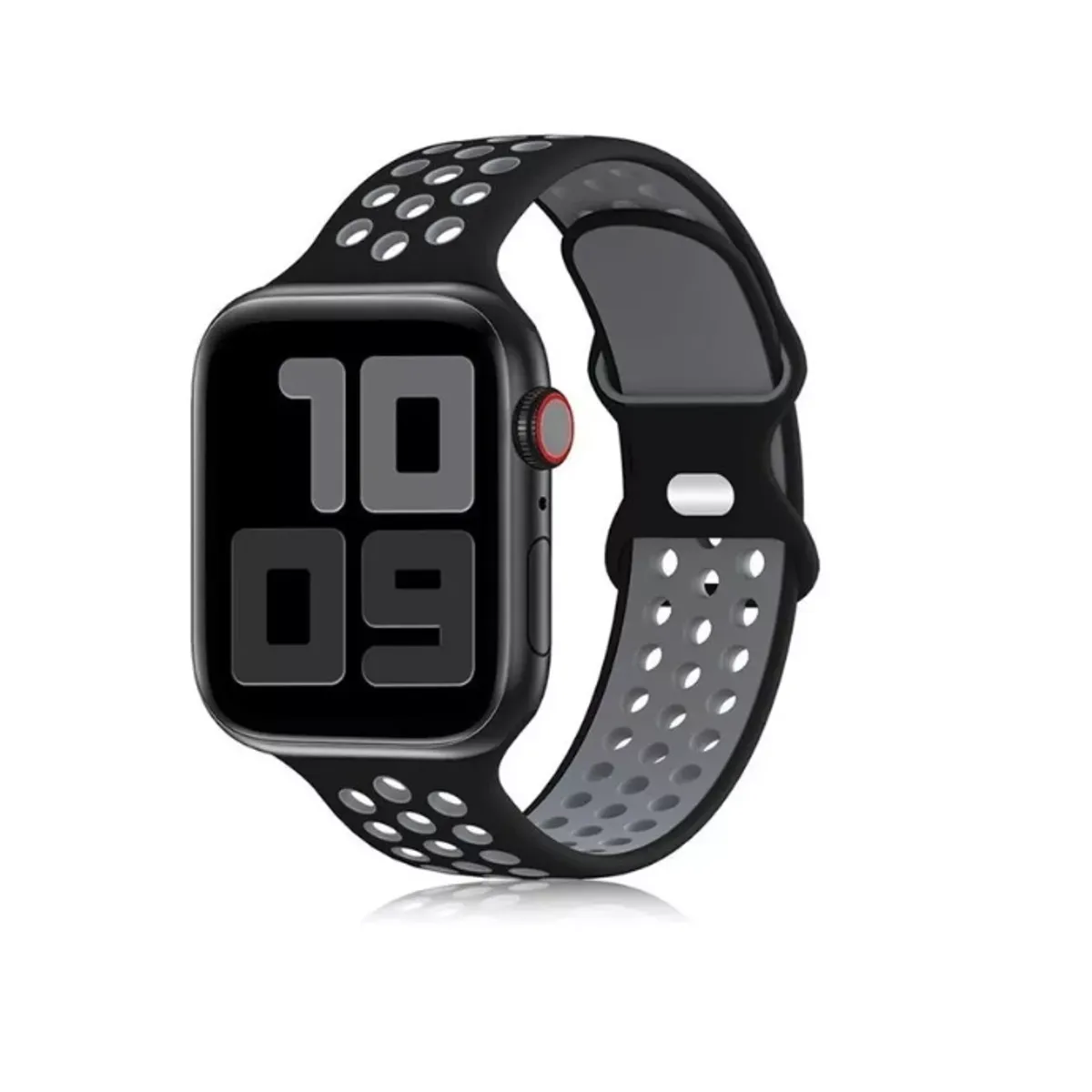 GENERICO - Correa Silicona Diseño De Hoyos Para Apple Iwatch 424445mm