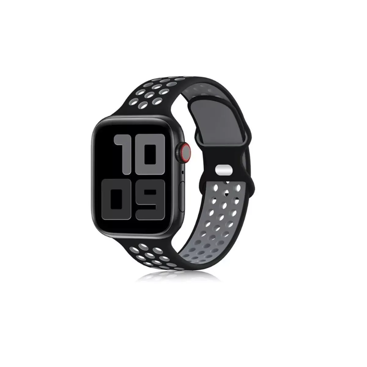 GENERICO - Correa Silicona Diseño De Hoyos Para Apple Iwatch 424445mm
