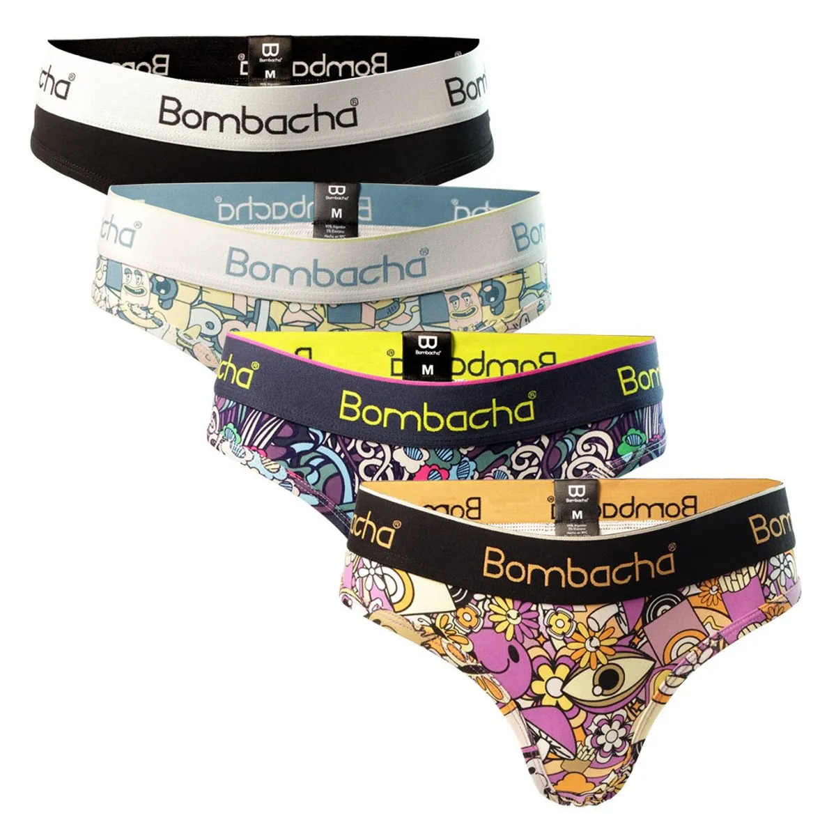 BOMBACHA - 4 pack Colaless diseños algodón