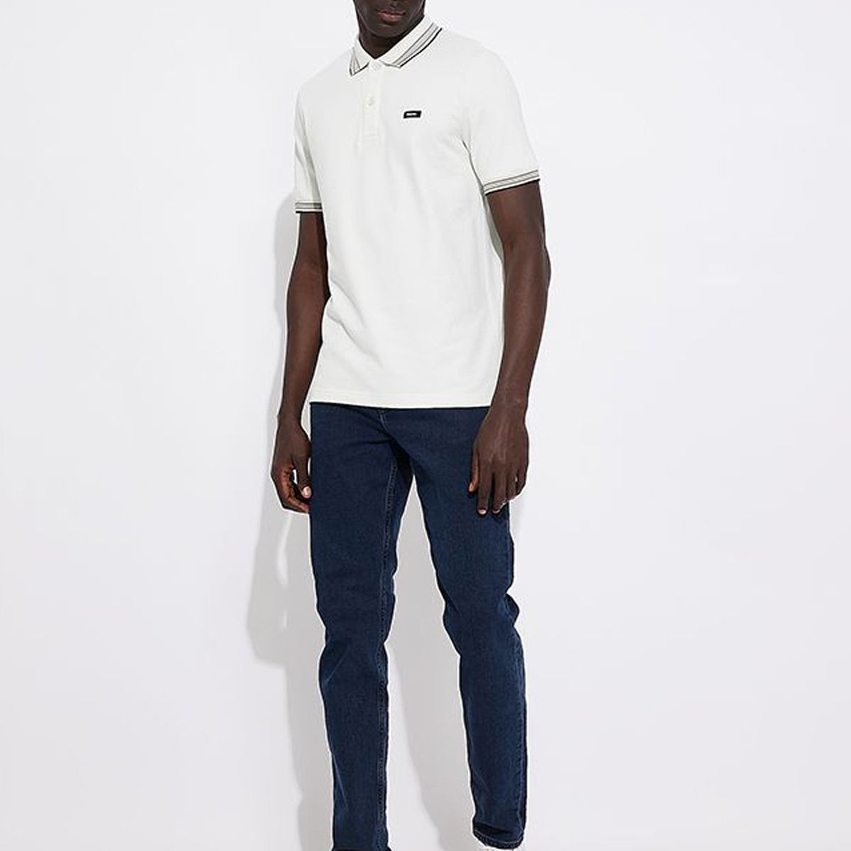 CALVIN KLEIN - Polo Stretch Multi Tipping Blanco Calvin Klein