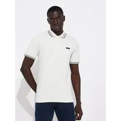 CALVIN KLEIN - Polo Stretch Multi Tipping Blanco