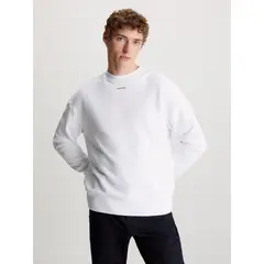 CALVIN KLEIN - Polerón Nano Logo Cotton Modal Blanco