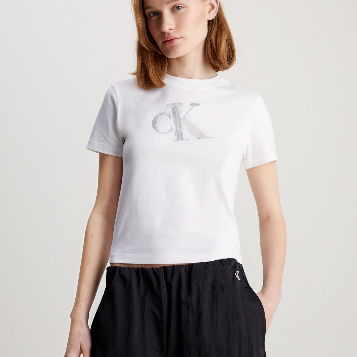 CALVIN KLEIN - Polera Meta Ck Baby Blanco Calvin Klein