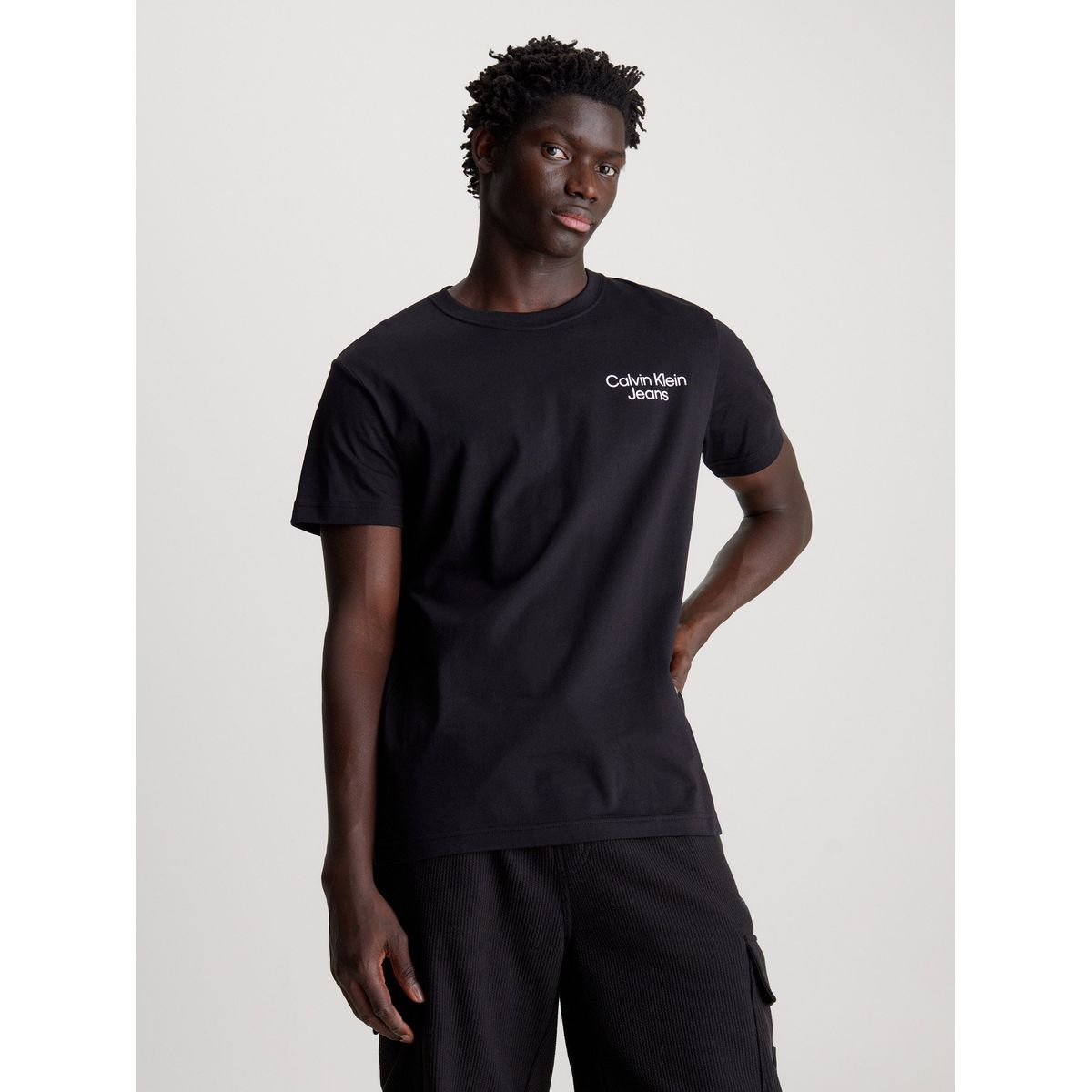 CALVIN KLEIN - Polera Eclipse Graphic Negro Calvin Klein