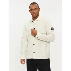 CALVIN KLEIN - Camisa Cotton Nylon Overshirt Blanco