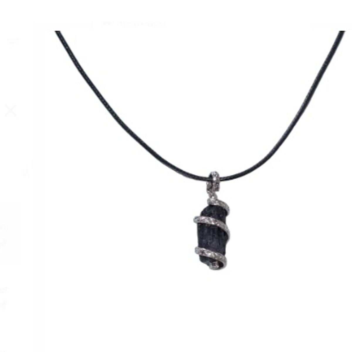 GENERICO - Collar Colgante Piedra Natural Turmalina Negra Unidad