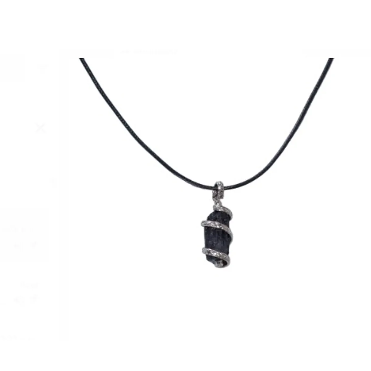 GENERICO - Collar Colgante Piedra Natural Turmalina Negra Unidad