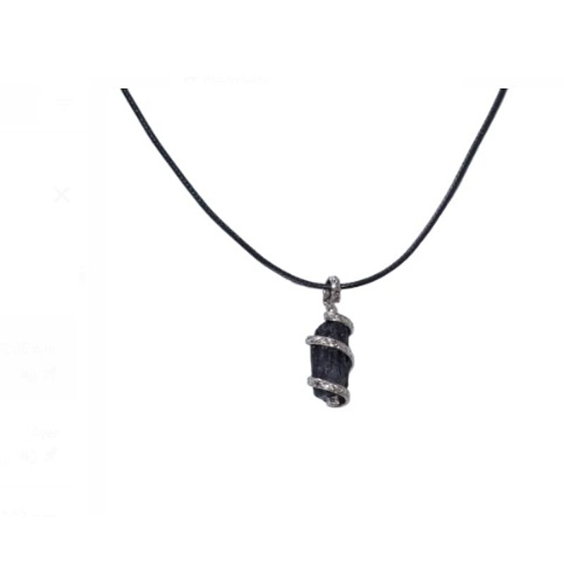 GENERICO - Collar Colgante Piedra Natural Turmalina Negra Unidad