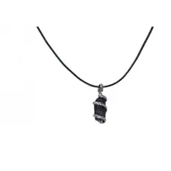 GENERICO - Collar Colgante Piedra Natural Turmalina Negra Unidad
