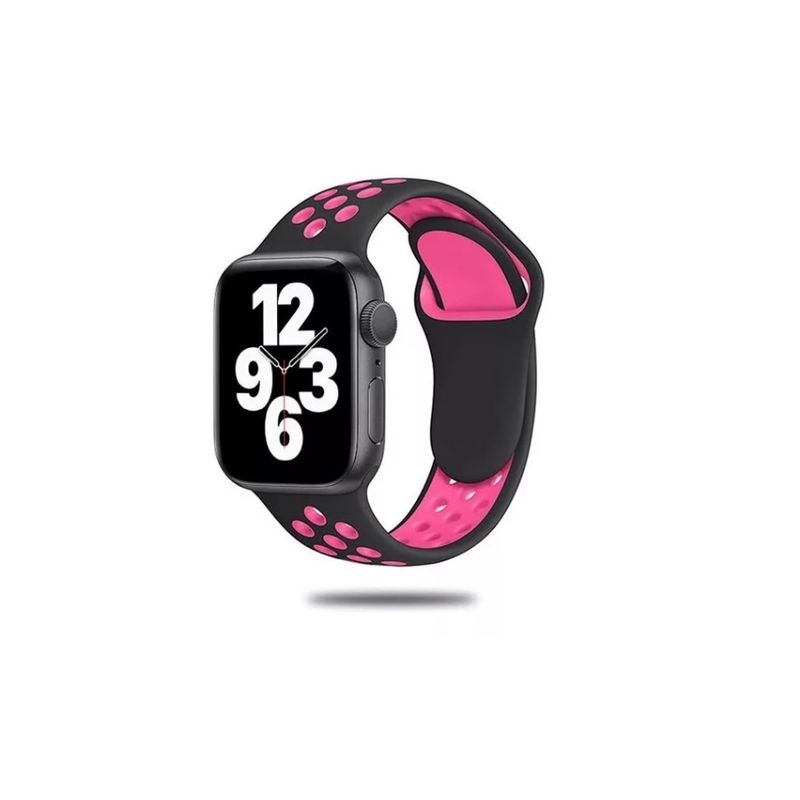 GENERICO - Correa Silicona Diseño De Hoyos Para Apple Iwatch 424445mm
