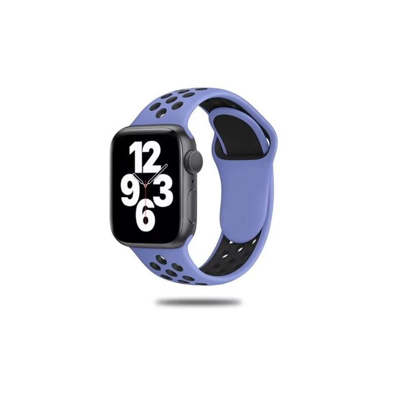 GENERICO - Correa Silicona Diseño De Hoyos Para Apple Iwatch 424445mm